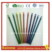 Triangle Neon Color Barrel Hb Wooden Pencil 5 Color